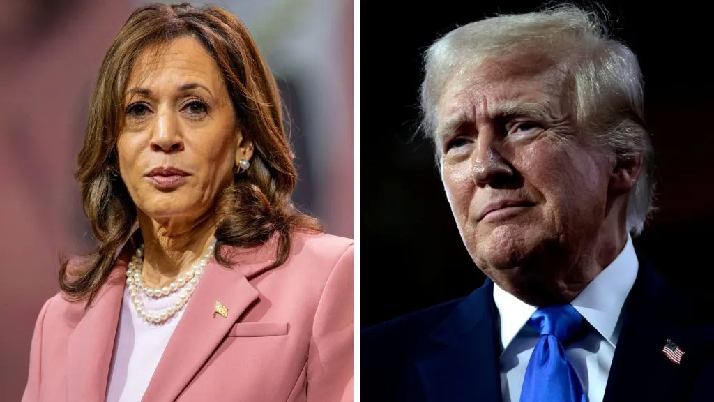Kamala Harris in the lead compared to Trump