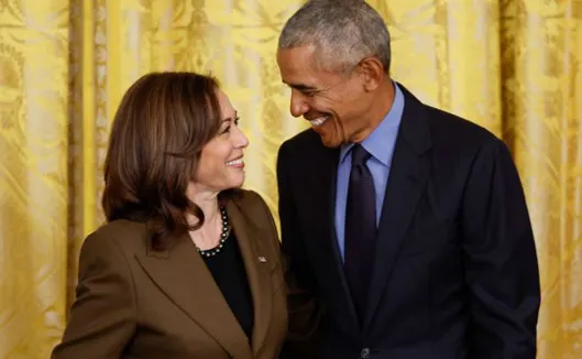 Congratulations to Harris from Obama