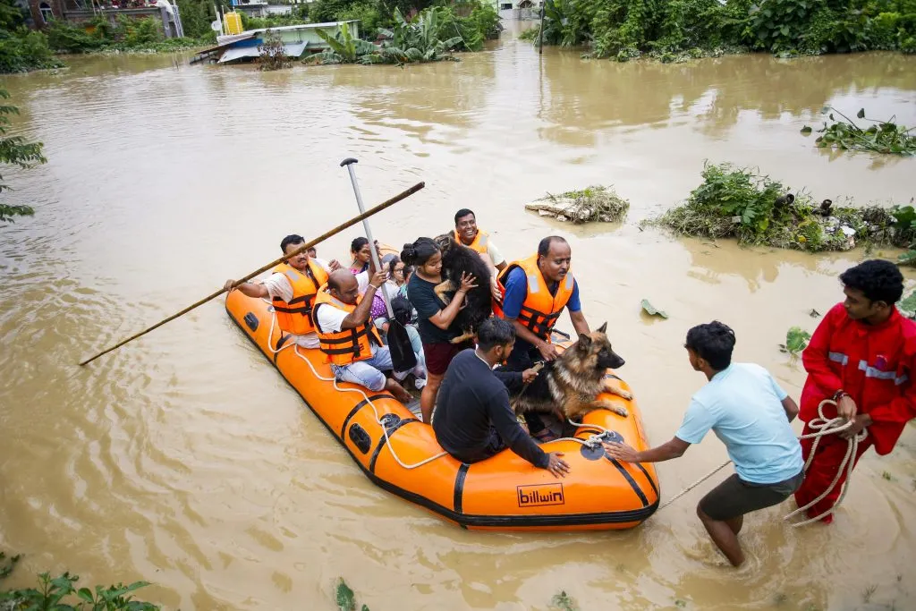 Landslide-flood damage in Tripura