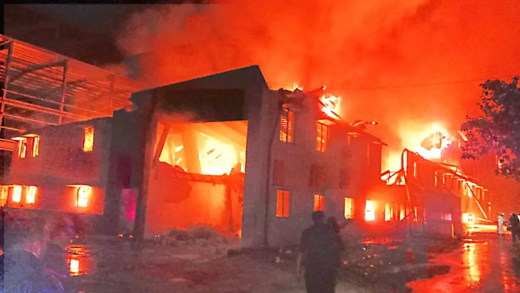 Sneham factory gutted in a massive fire