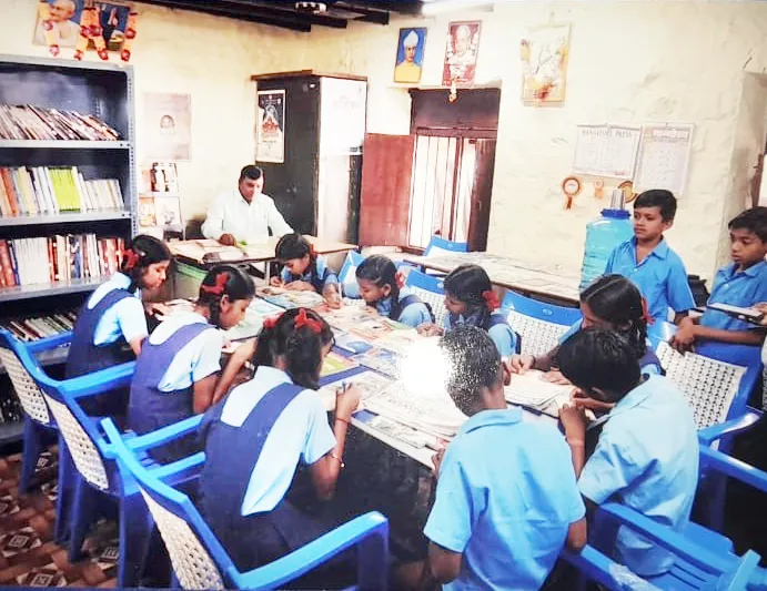 Library at Dhamane equipped with all kinds of books