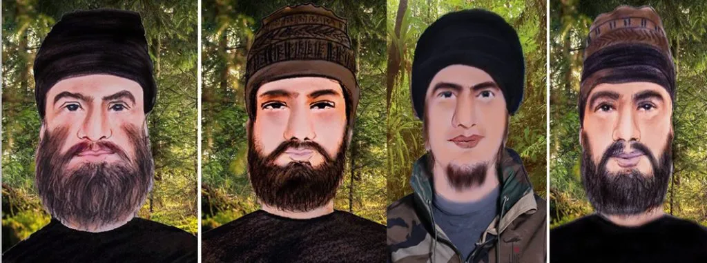 Drawings of four terrorists released