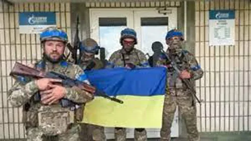 Ukrainian soldiers raised the flag in Russia
