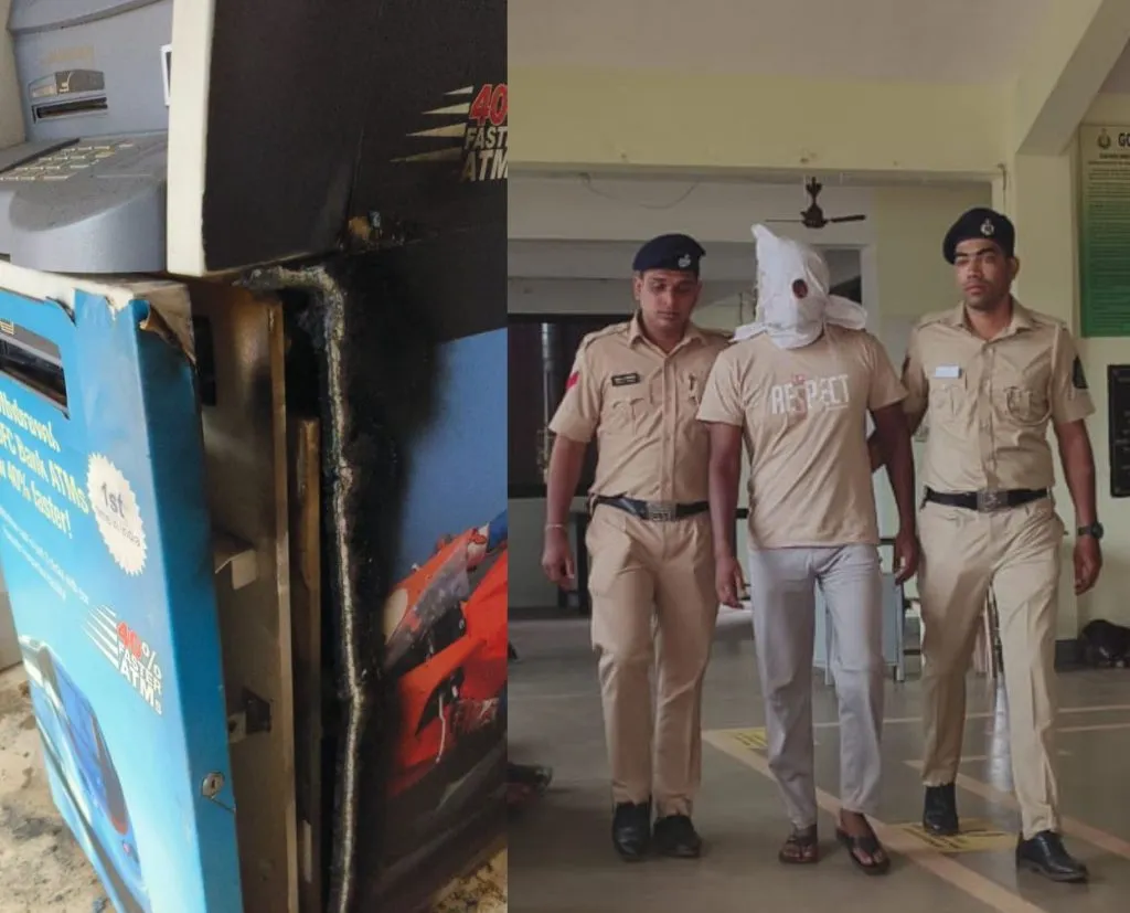 Succeeded in catching the thieves who broke the ATM in a rush