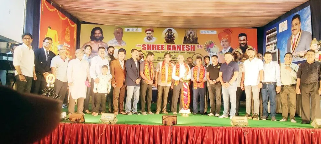श्री गणेश जिल्हास्तरीय शरीरसौष्ठव स्पर्धेला प्रारंभ Shri Ganesh District Level Bodybuilding Competition Start