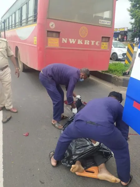 Kara Katti died on the spot in an accident in front of Suvarna Vidhana Soudha