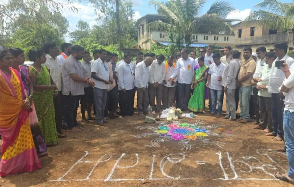 Worship of roads by MLA Halgekar