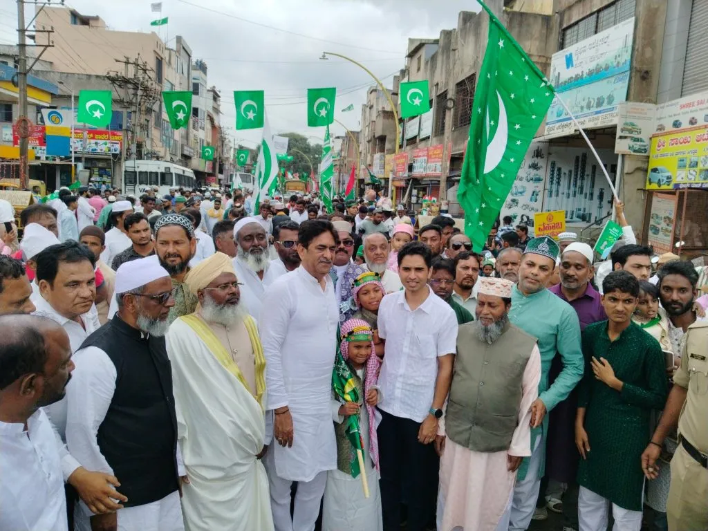 The Eid-e-Milad procession in the city is in full swing