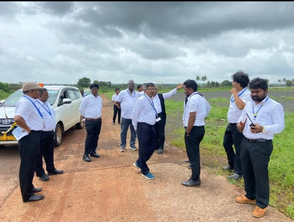 Inspection of Belgaum airport premises by senior officials