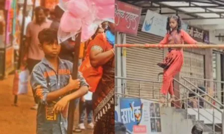 यात्रेच्या आनंदासाठी डोंबाऱ्यांकडे वेदनेची जबाबदारी..! poor child