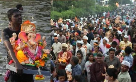 Environment-friendly immersion Ganesha idols