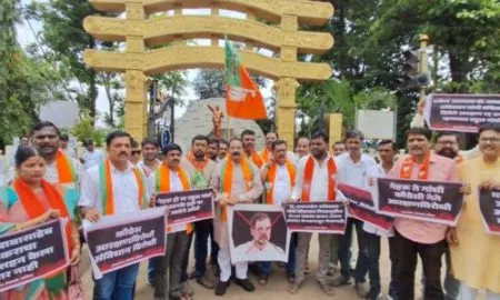 BJP Protest movement in Satara