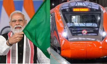 कोल्हापुरातून आज पहिली ‘वंदे भारत’ धावणार! प्रधानमंत्री नरेंद्र मोदी हिरवा झेंडा दाखविणार Vande Bharat run from Kolhapur Prime Minister Narendra Modi