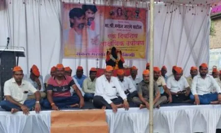 मनोज जरांगे- पाटील यांच्या उपोषणाला किणी येथील मराठा समाजाकडून उपोषणातून पाठींबा Manoj Jarange-Patil hunger strike the Maratha community Kini