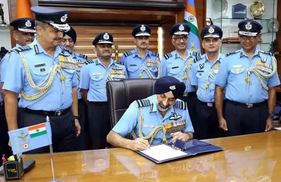 A. P. Singh took charge of the Air Force
