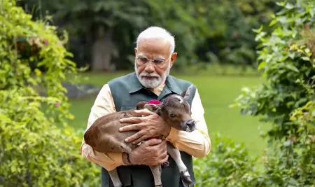 Arrival of 'Deepjyoti' at Prime Minister's residence