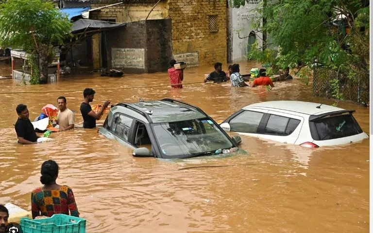 Severe floods in Andhra, Telangana