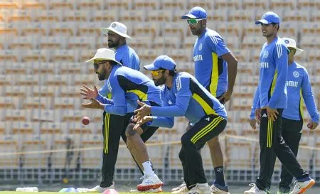 A thorough practice by the Indian team