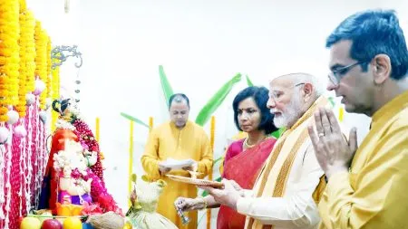 Prime Minister Modi at Chief Justice's residence