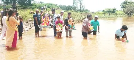 Immersion of Ganesha in Kakati-Honaga area