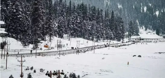 First snowfall of the season in Kashmir