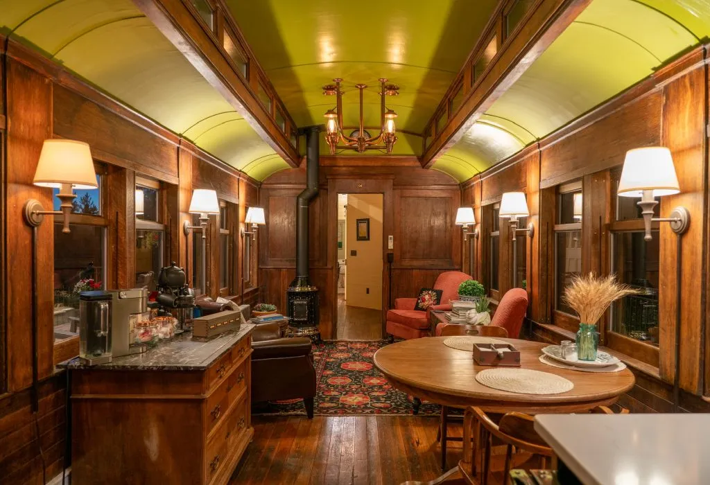 Rotten railway carriage converted into a hotel