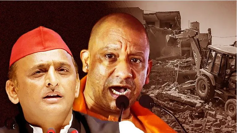 A war of words between Yogi and Akhilesh over bulldozers