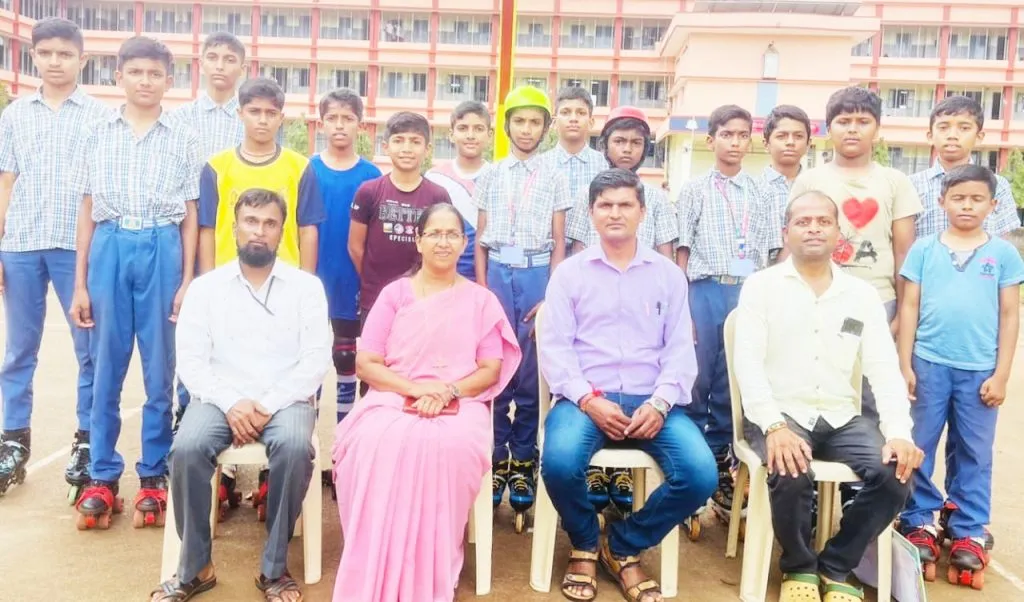 School taluk skating competition in excitement