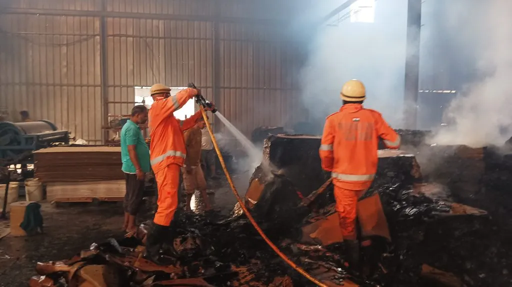 Fire at a project in Kakoda Industrial Estate