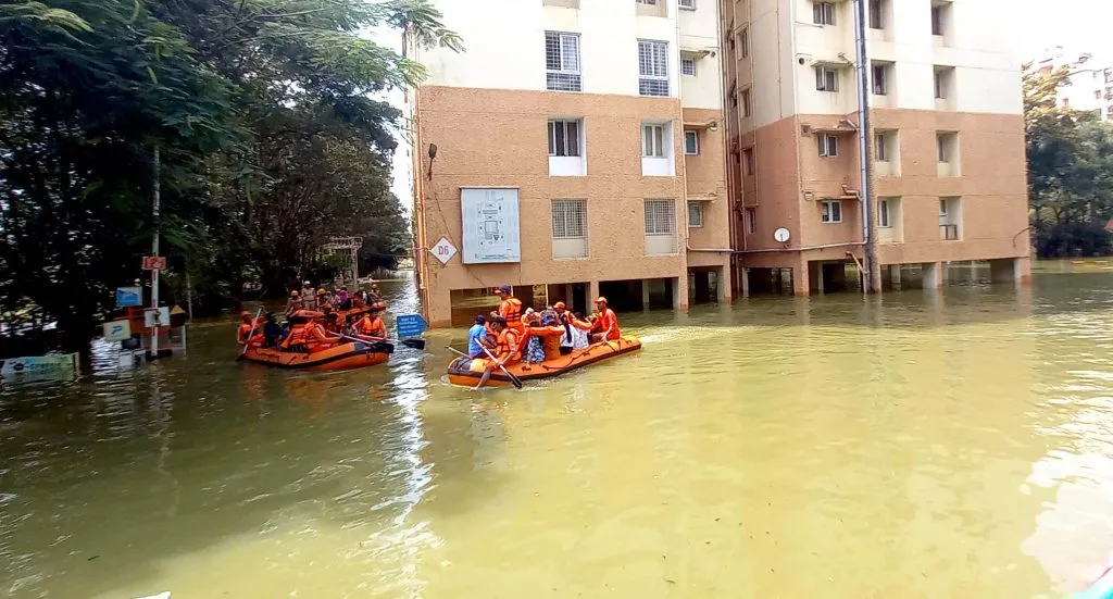 Crisis in Bangalore due to rains
