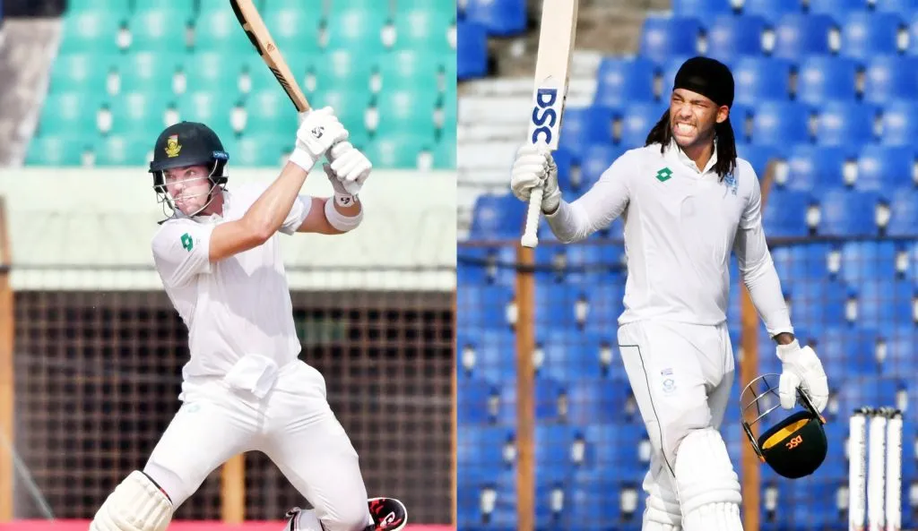 डी झॉर्झी, स्टब्स यांची पहिली कसोटी शतके De Zorzi, Stubbs first Test centuries