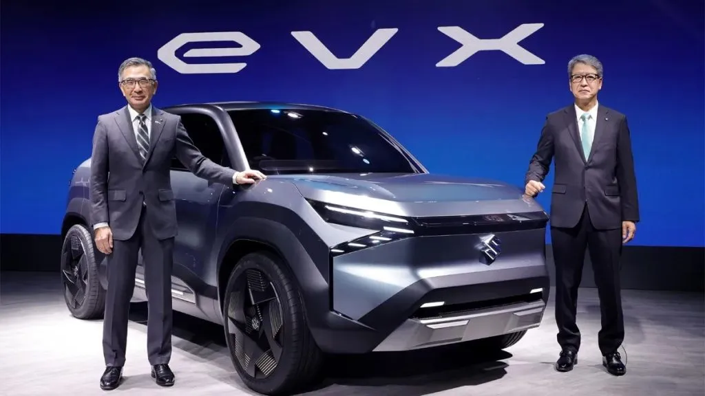 ‘टोयोटा’चे ईव्ही वाहन मारुती ईव्हीएक्सवर आधारित Toyota's EV based on the Maruti EVX