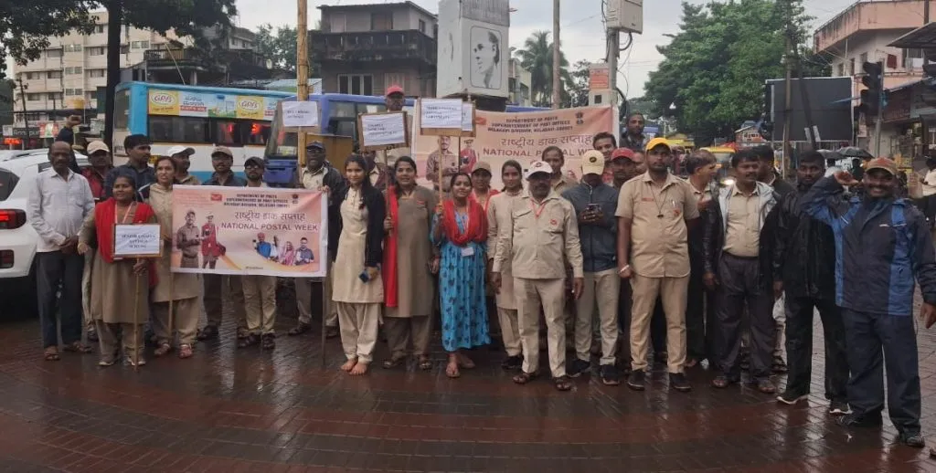 Awareness round at Shahapur on the occasion of Postal Week