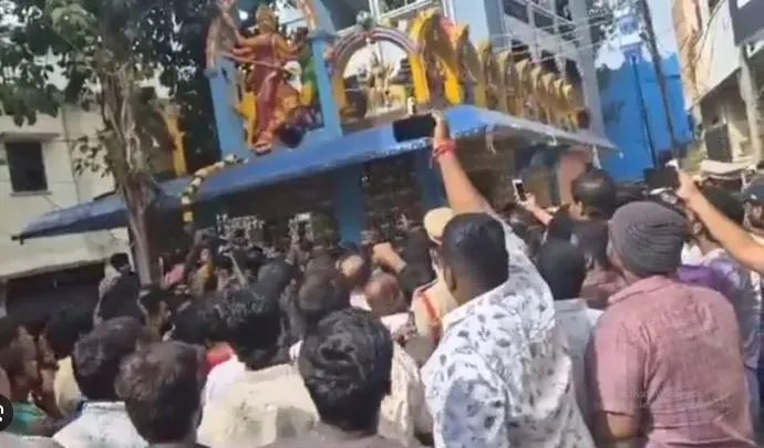 Desecration of a temple idol in Hyderabad
