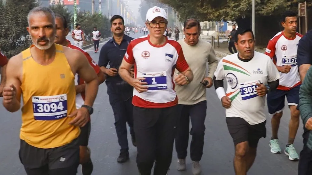 Chief Minister's run in Kashmir Marathon