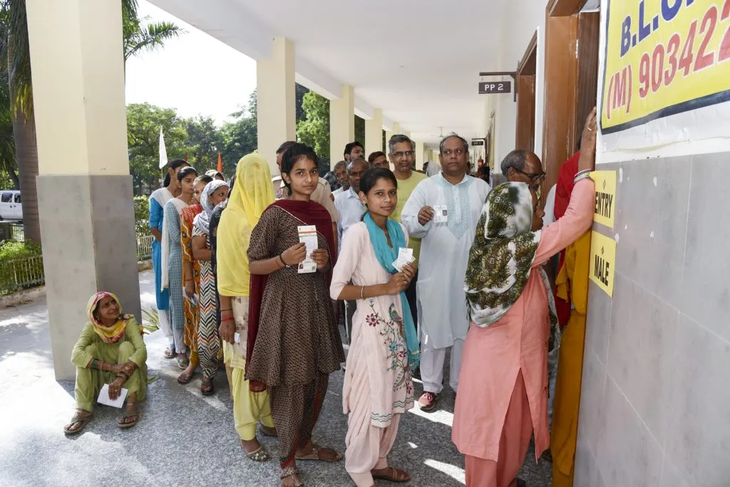 हरियाणा विधानसभेसाठी सुमारे 64 टक्के मतदान About 64 percent polling for Haryana Assembly