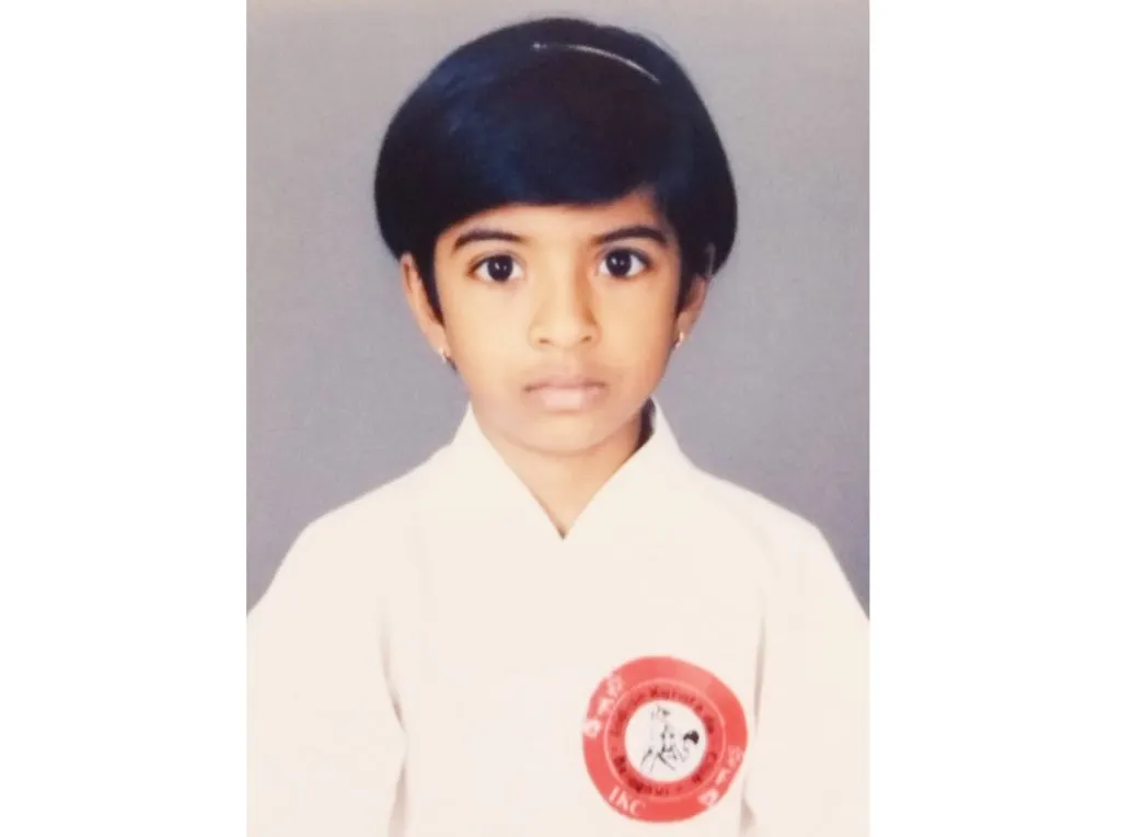 Aaradhya won silver in karate competition