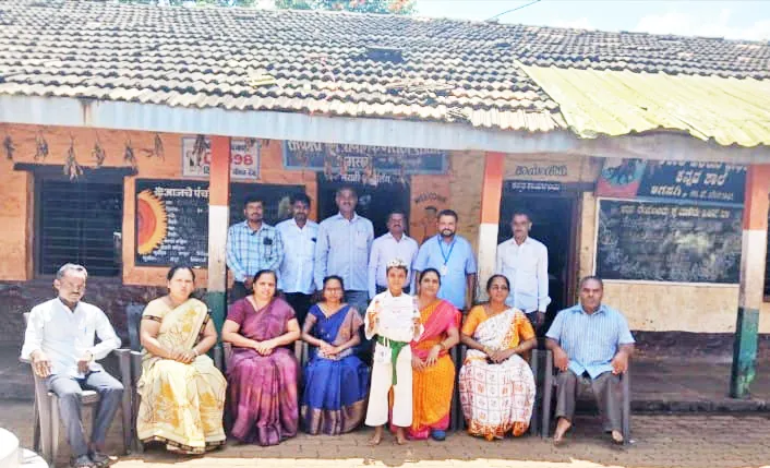 राज्य कराटे स्पर्धेत संदेशची निवड Selection of Message in State Karate Tournament