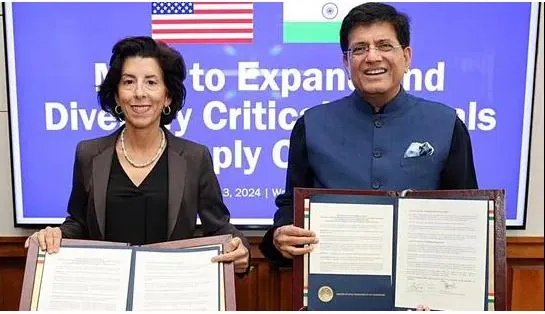 दुर्मिळ खनिजांसंबंधी अमेरिकेशी करार Treaty with the United States concerning rare minerals