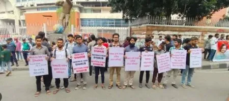 Shakib's supporters protest in Dhaka