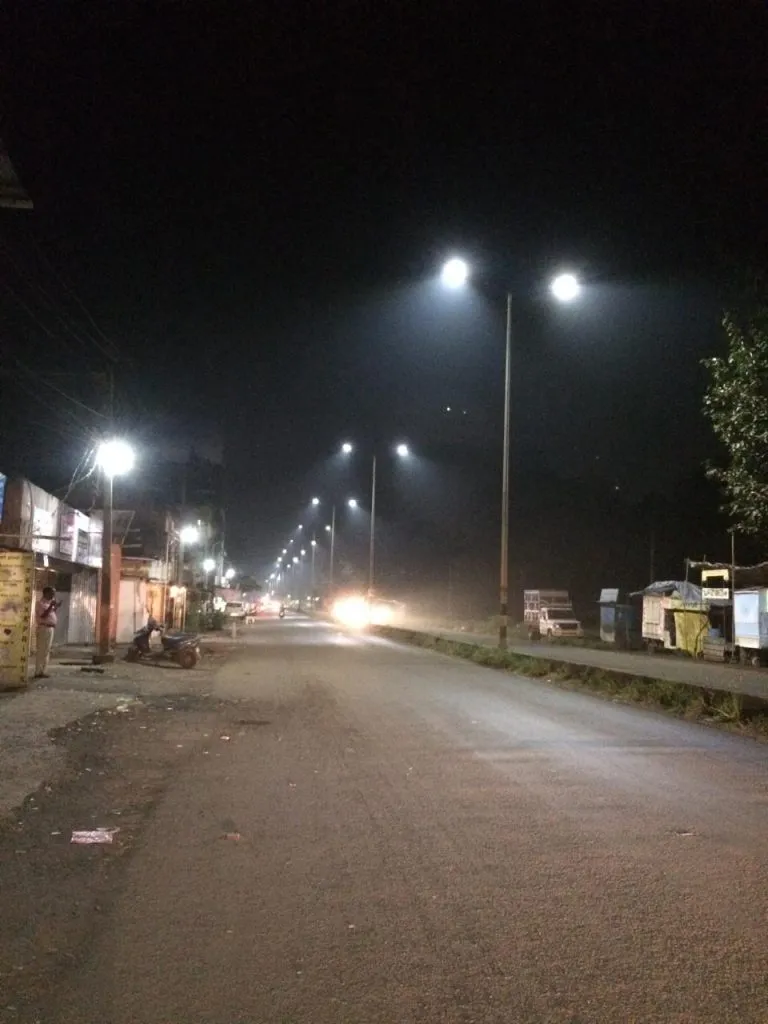 The street lights on the Belgaum-Vengurla route are finally up and running