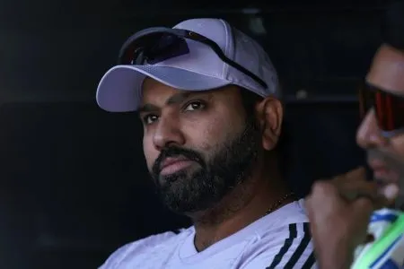 Rohit Sharma practices in the nets