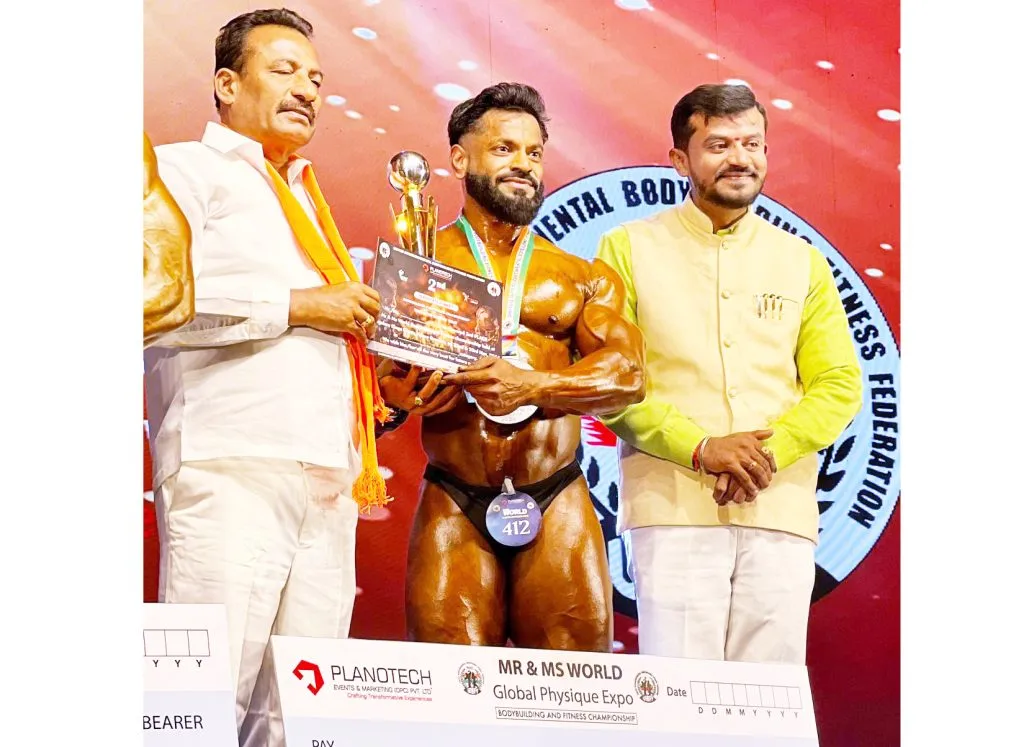 Nagendra Madiwal wins silver in Mr. World bodybuilding competition
