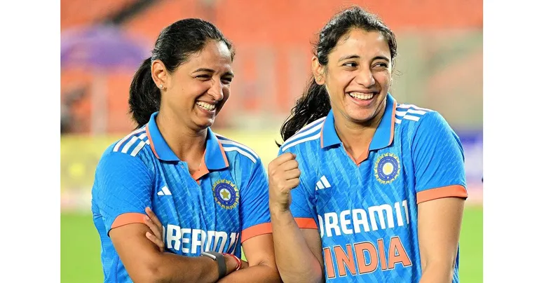 Harmanpreet is ninth and Smriti is fourth