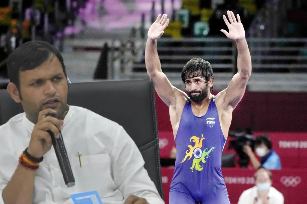 Wrestler Bajrang Punia brings politics to sports
