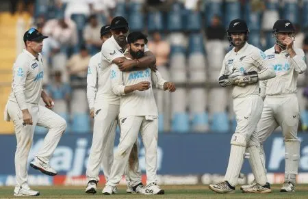 New Zealand dominated the first day in the Mumbai Test