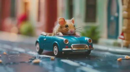 The mice started driving cars.