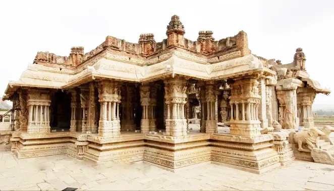 QR code facility for pillars in Hampi's Sangeet Mandapam