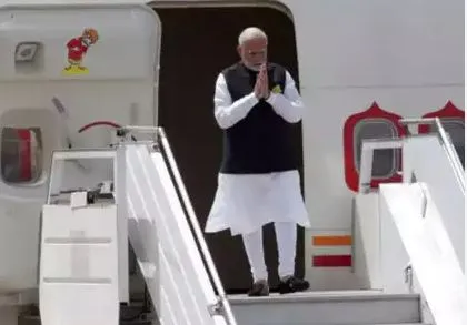 Prime Minister Narendra Modi on his visit to Nigeria