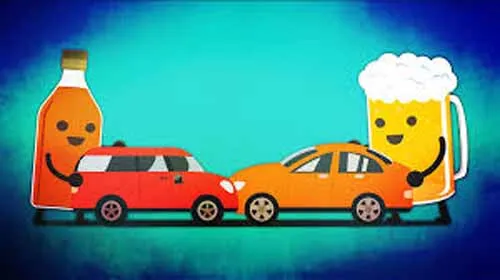 A car running through wine